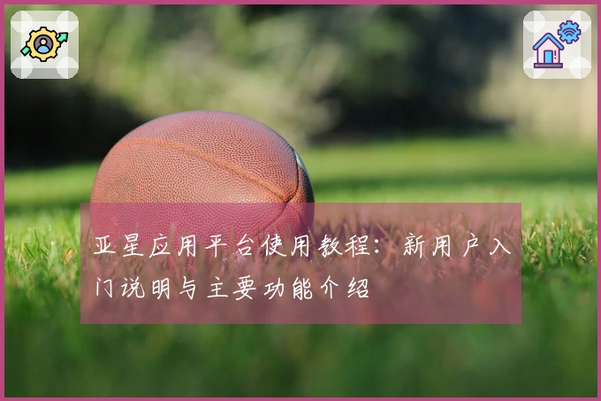亚星应用平台使用教程：新用户入门说明与主要功能介绍